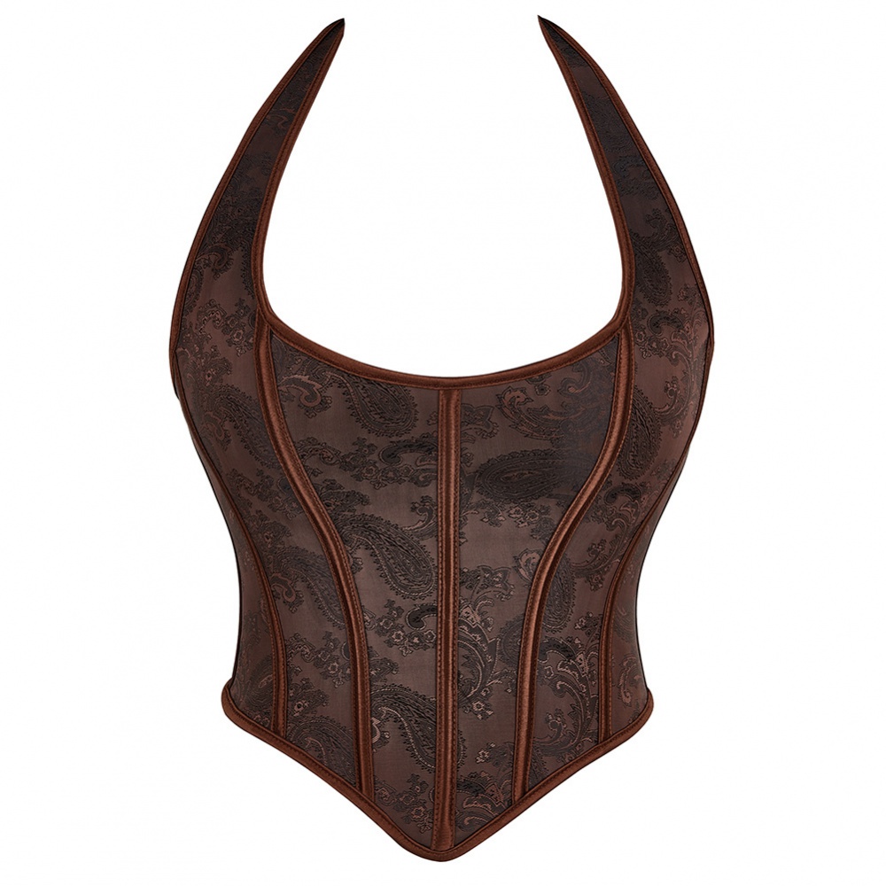Wrapped chest court style halter tops for women
