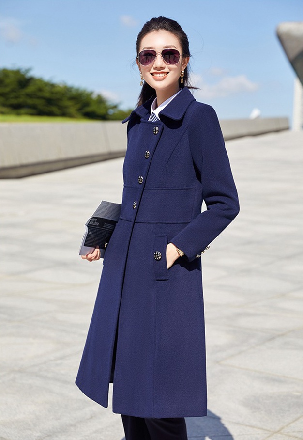 Wool long woolen coat profession work clothing for women