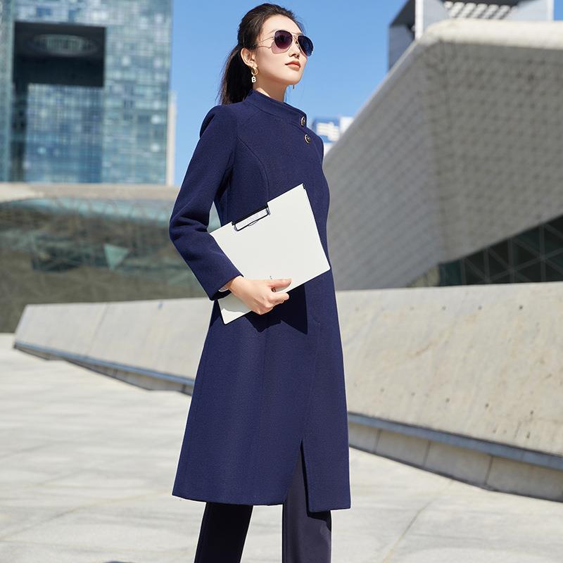 Winter thermal profession woolen coat for women