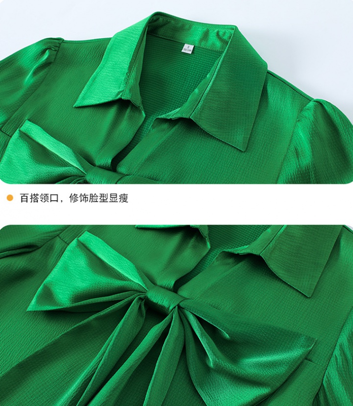 Autumn chiffon tops temperament shirt 2pcs set for women