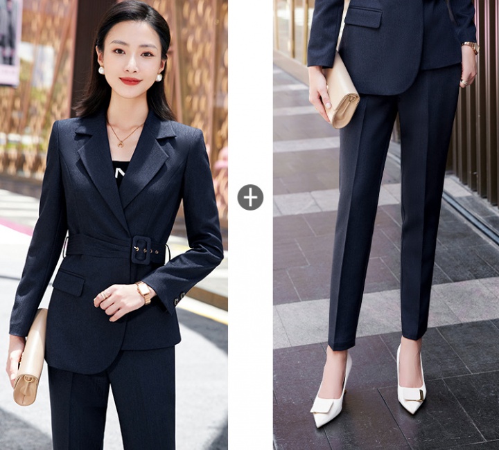 Long sleeve slim autumn fashion business suit 2pcs set