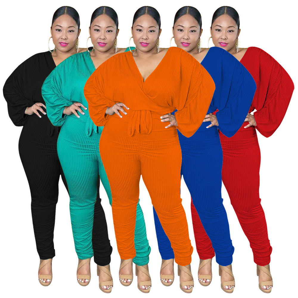 Loose large yard pure long sleeve jumpsuit for women