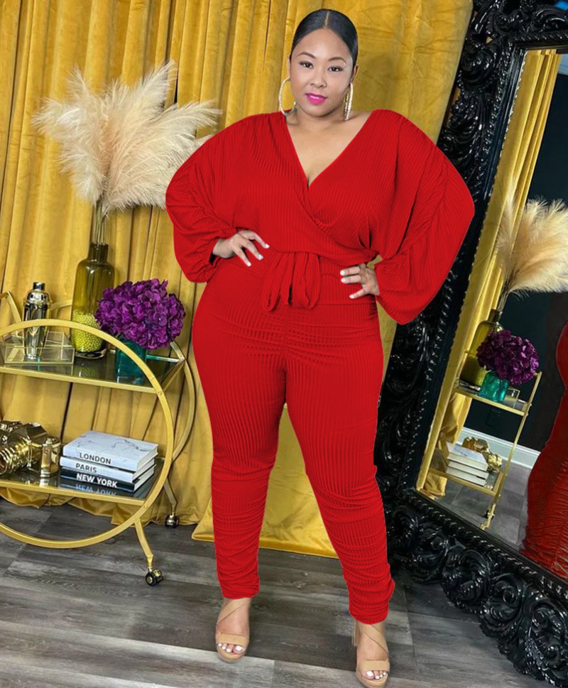 Loose large yard pure long sleeve jumpsuit for women