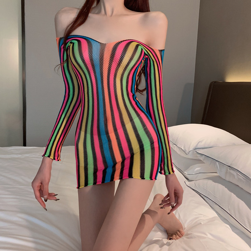 Long sleeve spicegirl sexy sexy short dress
