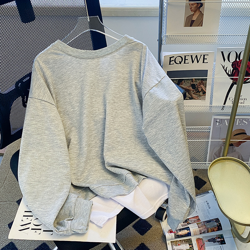 Splice pullover tops long sleeve hoodie for women