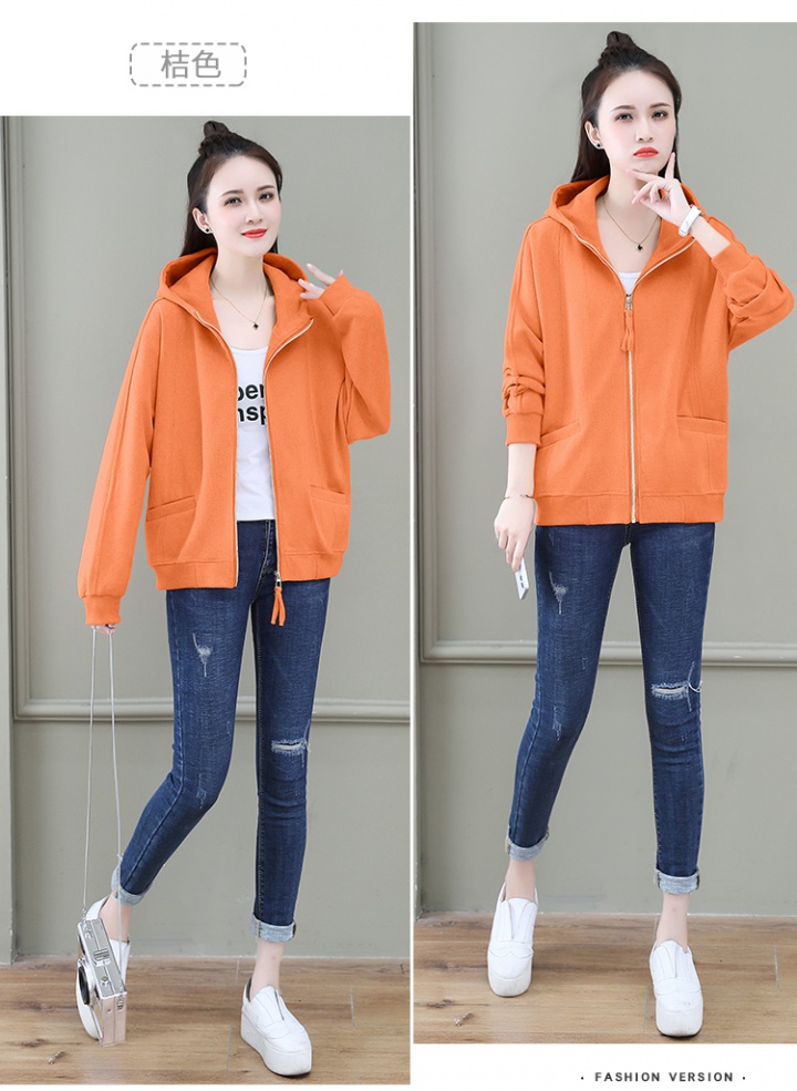 Hooded hoodie spring and autumn cardigan for women