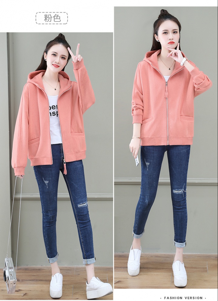 Hooded hoodie spring and autumn cardigan for women
