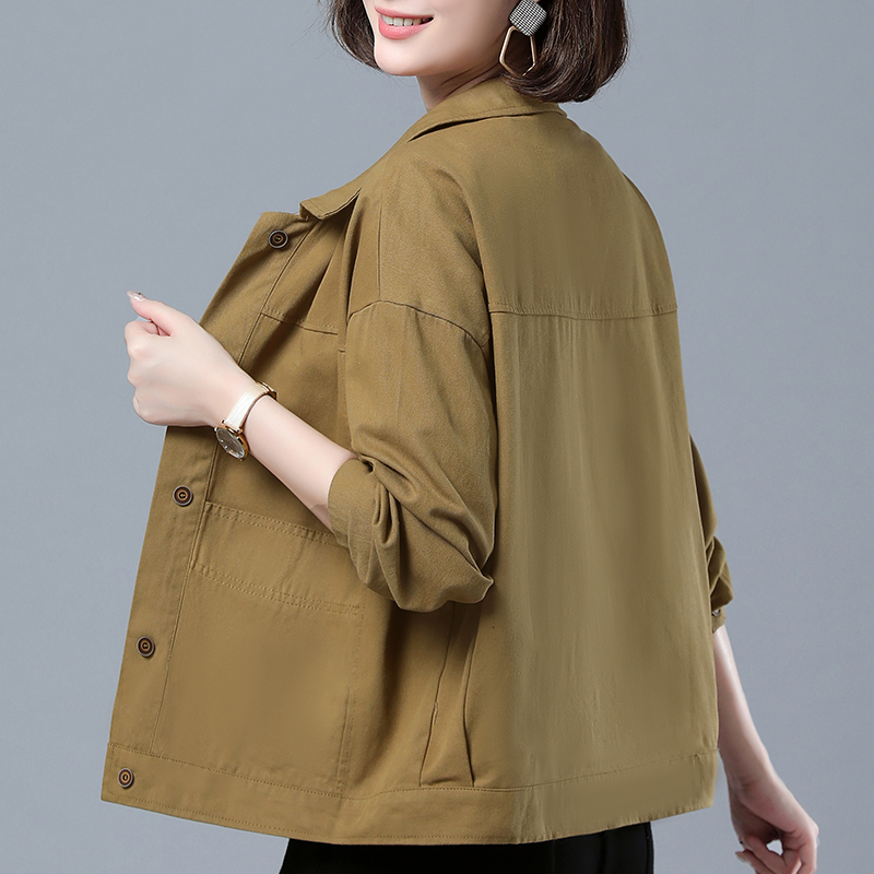 Long sleeve cstand collar tops Casual coat for women