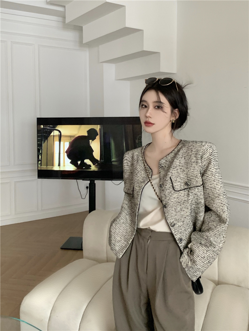 Ladies temperament tops France style short coat for women