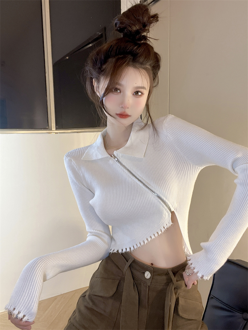 Fashion all-match sweater Western style slim tops for women