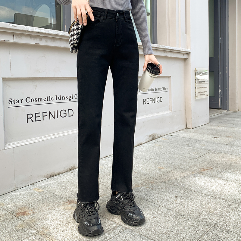 Autumn student pencil pants slim fat jeans for women