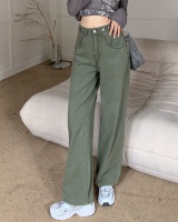 Gradient all-match wide leg pants large yard jeans for women