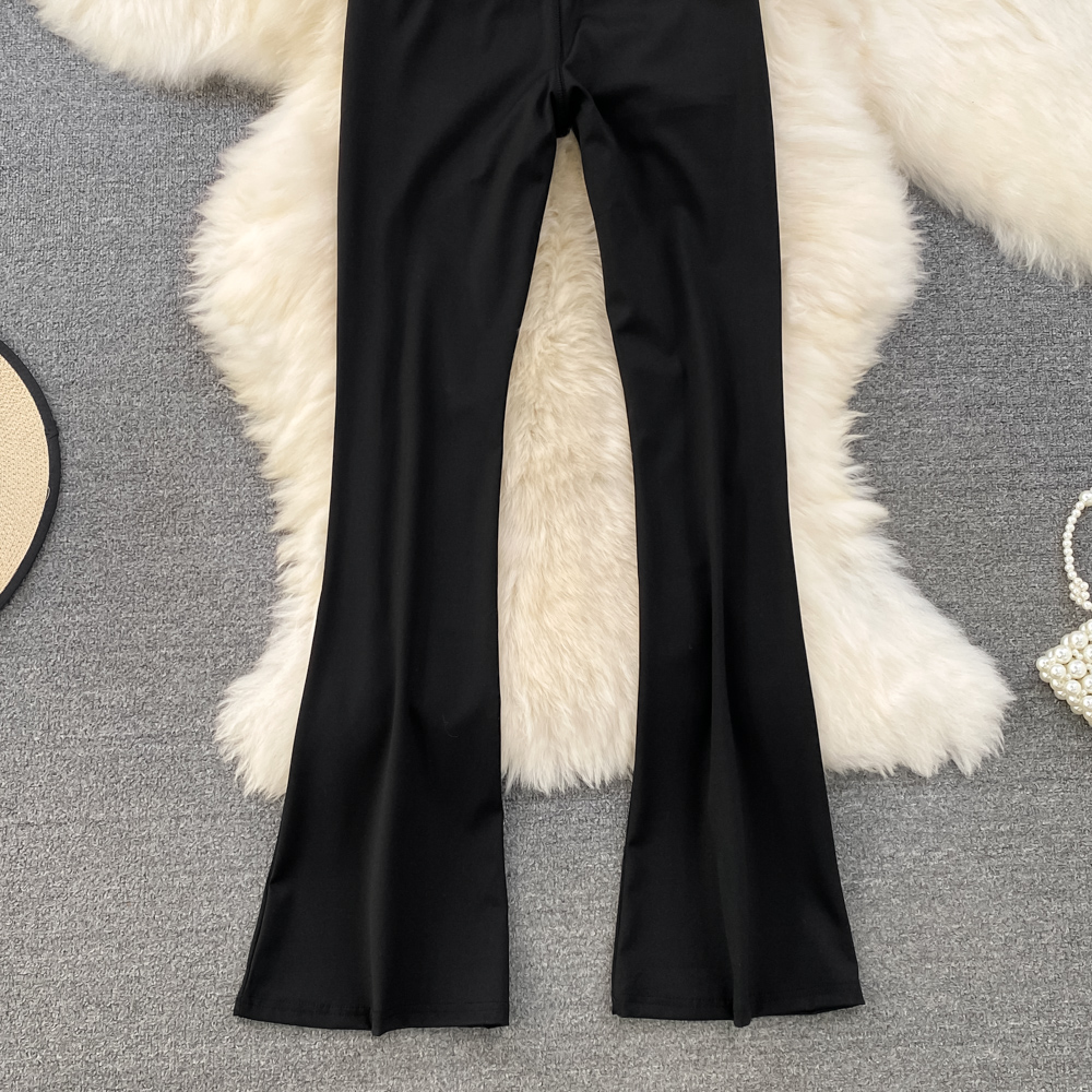 Elasticity drape casual pants black pants for women