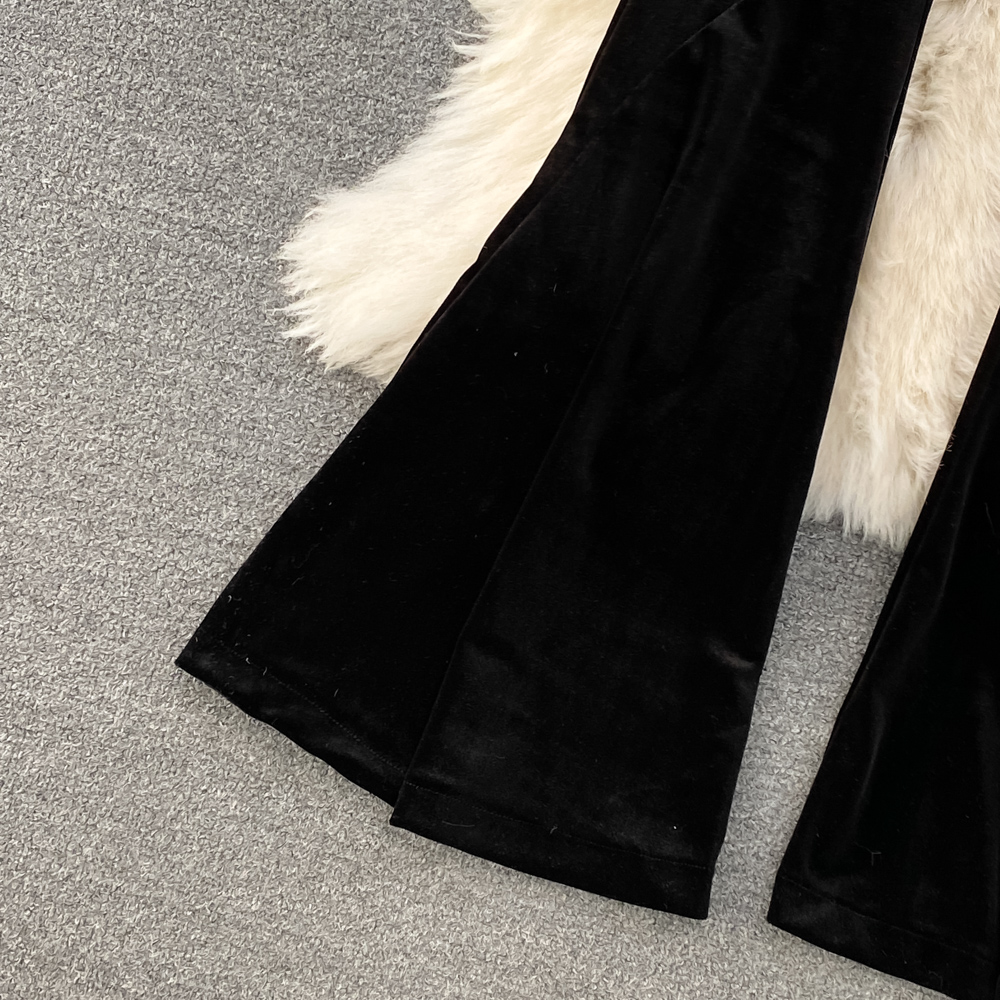 Autumn and winter Casual long pants slim flare pants