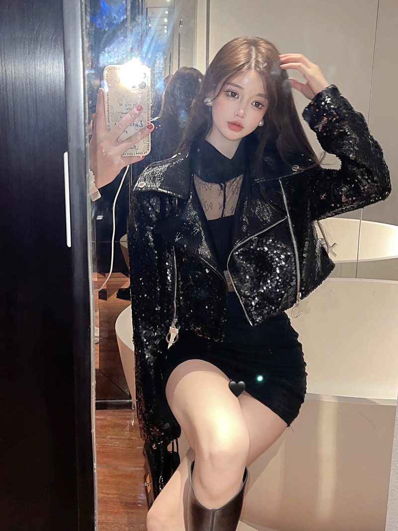 Fashion sequins jacket Western style business suit