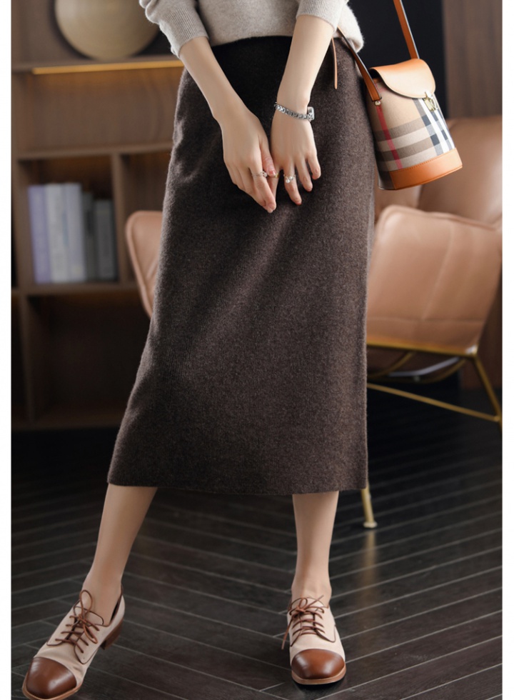 Package hip all-match one step skirt knitted sweater