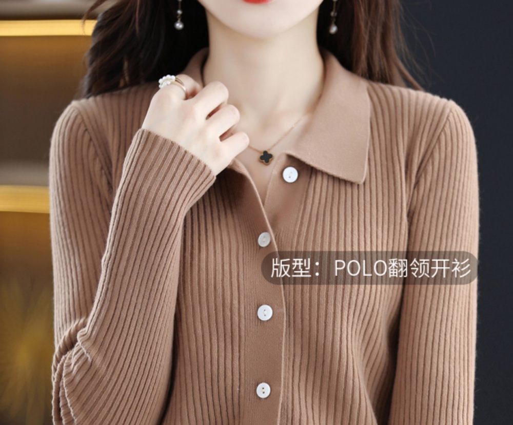 Cashmere pure cardigan wool loose shirts for women