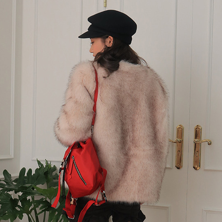 Light fashion winter coat fox fur thick fur coat