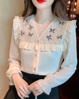 France style shirt long sleeve chiffon shirt for women