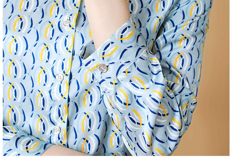 Satin fashion shirt long sleeve tops for women