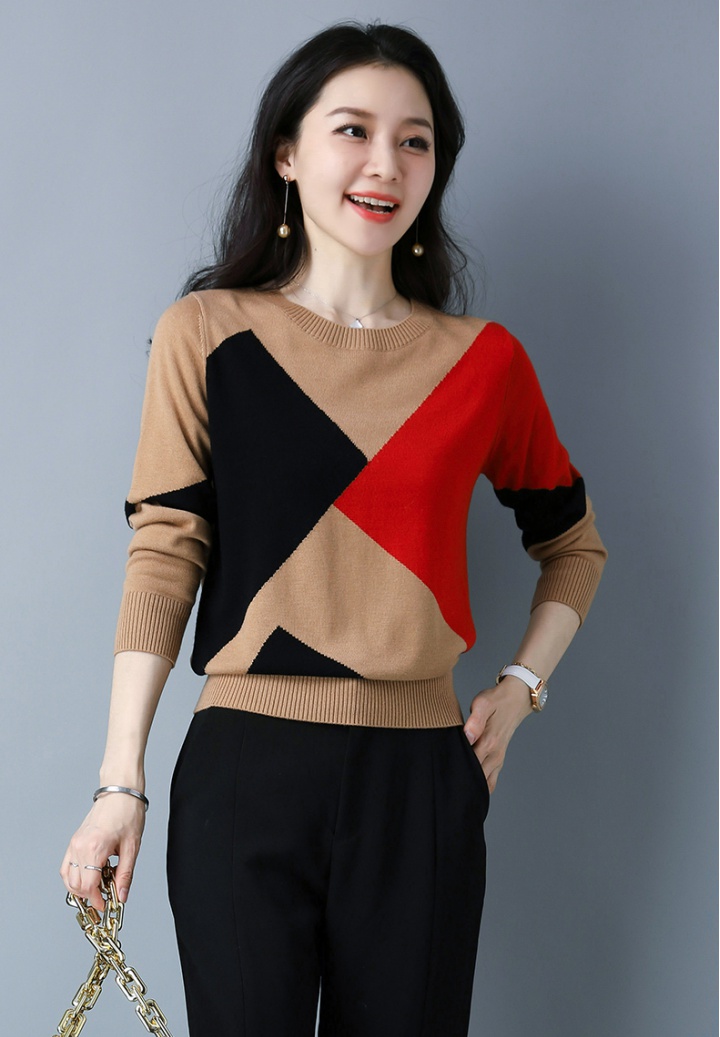 Western style sweater bottoming tops for women