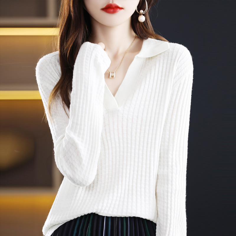 Knitted cardigan thin bottoming shirt for women