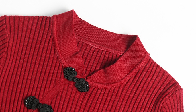 Wool cashmere cheongsam slim sweater for women