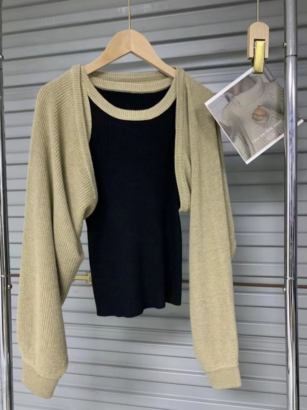Loose slim vest cashmere sweater a set for women