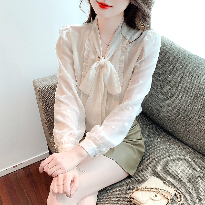 Bow small shirt fashion and elegant shirt for women