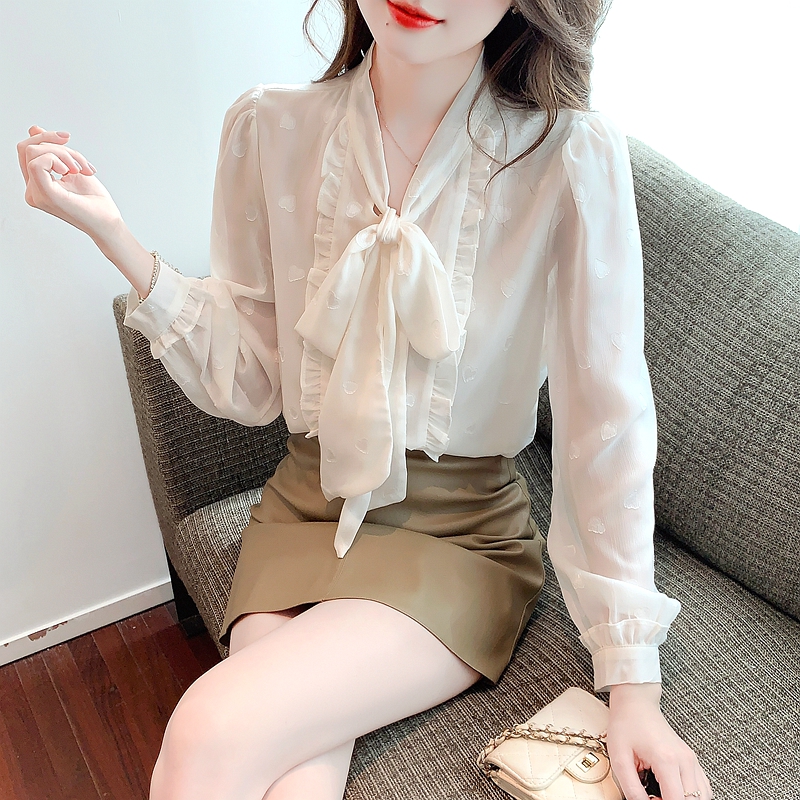 Bow small shirt fashion and elegant shirt for women