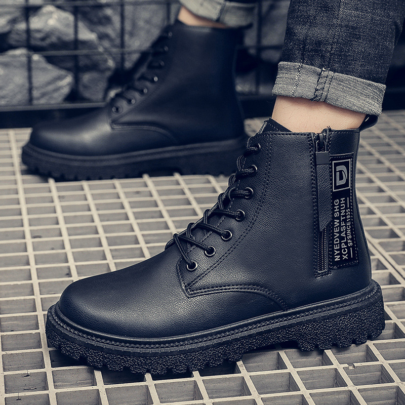 Autumn work clothing locomotive boots for men