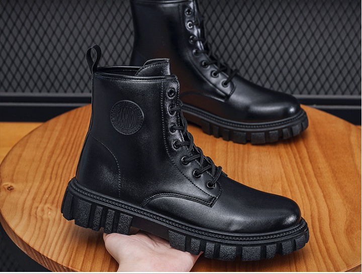 Fashion black martin boots waterproof boots for men