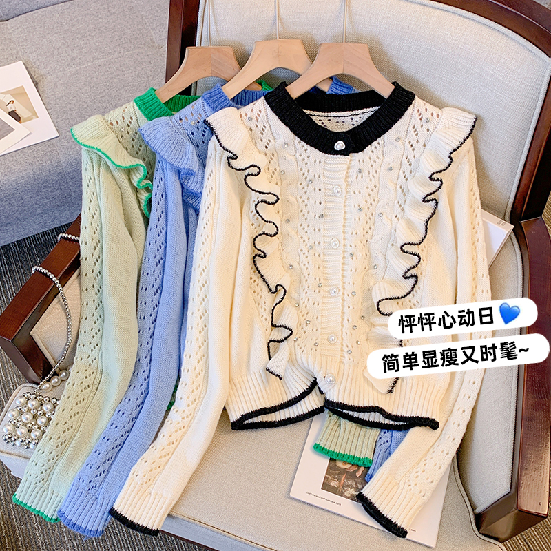 France style sweater knitted cardigan for women
