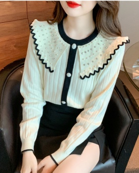 Beading sweater autumn and winter bottoming shirt