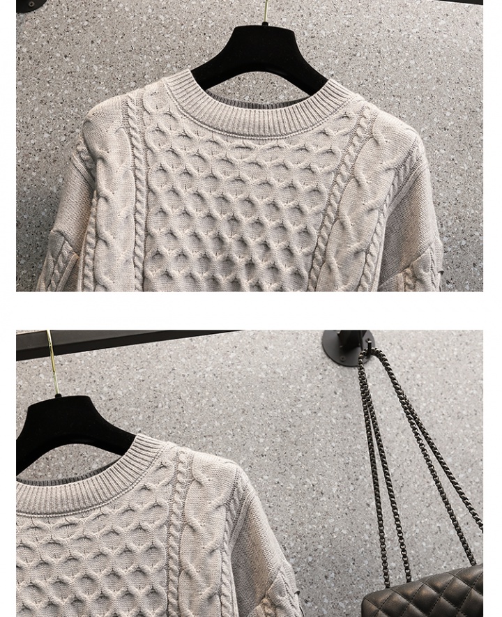Slim autumn and winter fat fashion sweater for women