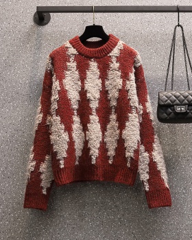 Large yard mixed colors slim sweater for women