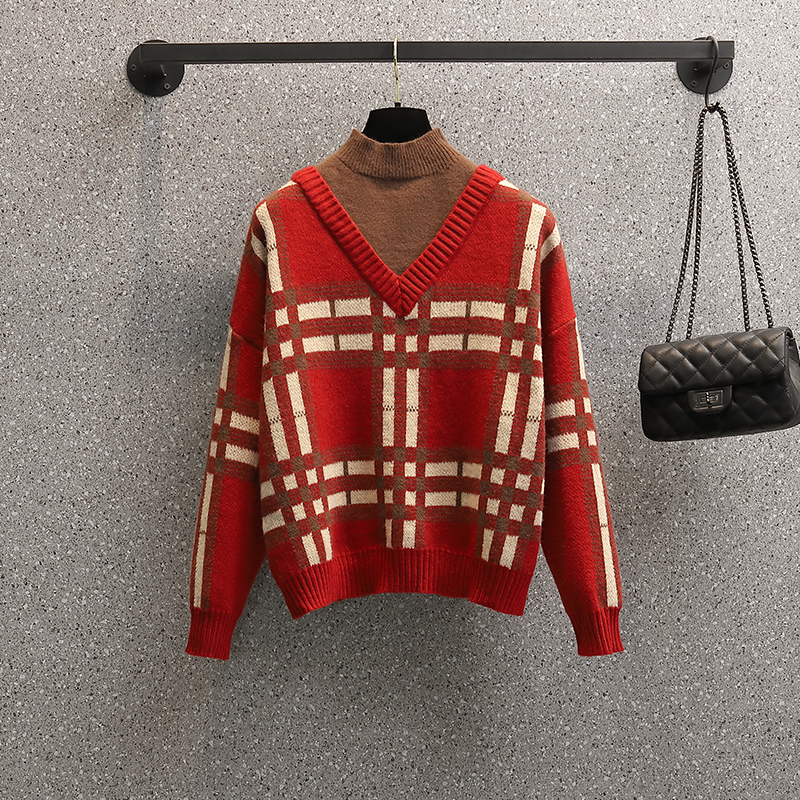 Mixed colors autumn and winter fashion sweater for women