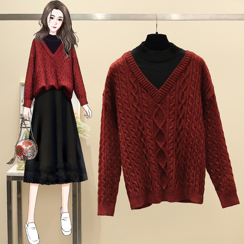 Slim autumn and winter long sleeve sweater for women