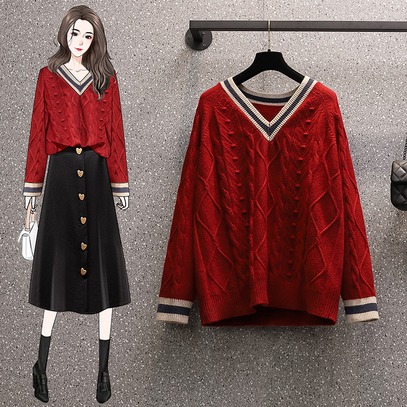 Knitted fashion tops temperament sweater for women