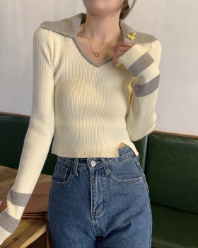 Autumn and winter Korean style slim short sweater
