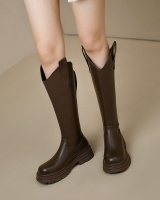 Middle-heel thigh boots round boots for women