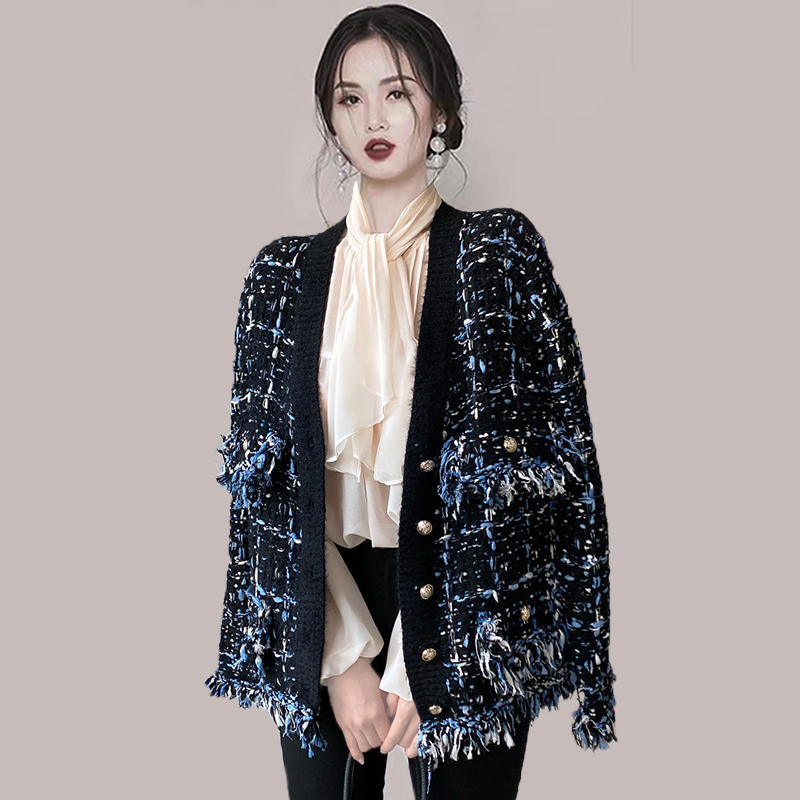 Thick autumn and winter jacket loose cardigan for women