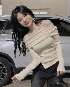 Tight bottoming shirt short sweater for women