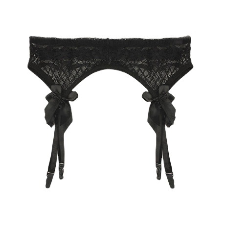 Enticement butterfly knot garter sexy lace stockings a set