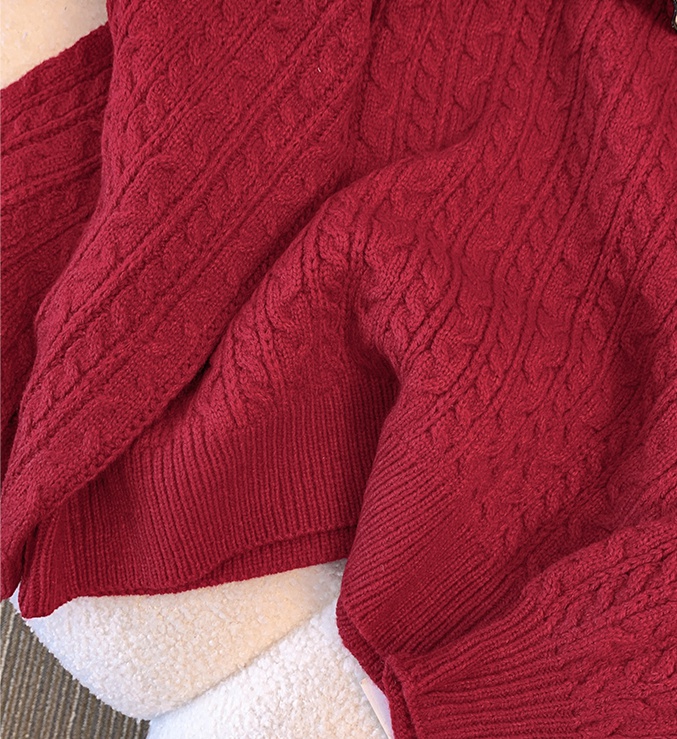 Large yard fat long sleeve temperament sweater for women