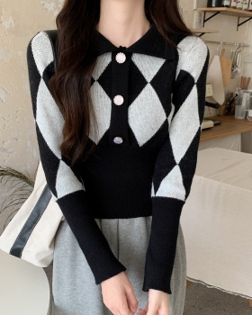 Thick autumn and winter quilted Korean style sweater