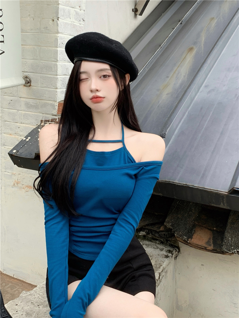 Autumn and winter clavicle bottoming shirt for women