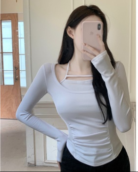 Autumn and winter clavicle bottoming shirt for women