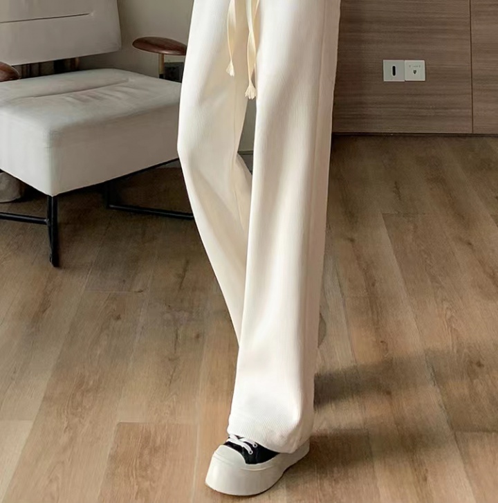 Quality high waist wide leg pants knitted casual pants