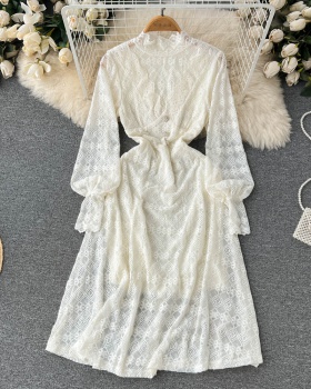 Long sleeve lace fashion embroidery bottoming dress